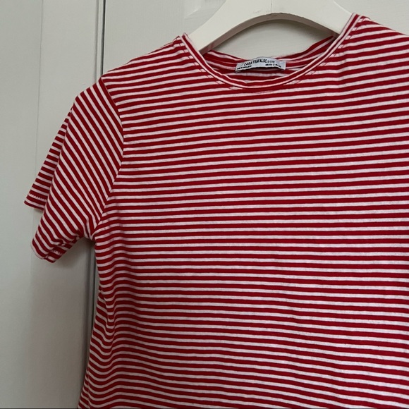 Zara Striped T-Shirt Size Small - Picture 5 of 6
